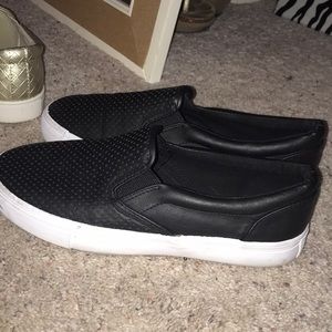 Black slip on shoes